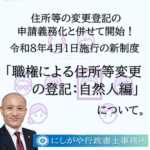 職権による住所等変更の登記